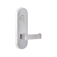 Lockwood Door Handle Round End Plate With Turn & 90 Lever Satin Chrome 2804/90SC
