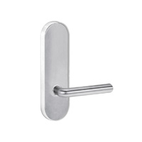 Lockwood Door Handle Round End Plate With 104 Lever Satin Chrome 2805/104SC