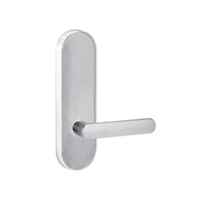 Lockwood Door Handle Round End Plate With 106 Lever Satin Chrome 2805/106SC