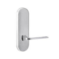 Lockwood Door Handle Round End Plate With 123 Lever Satin Chrome 2805/123SC