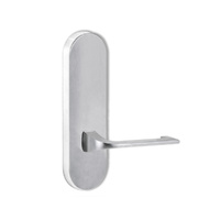 Lockwood Door Handle Round End Plate With 124 Lever Satin Chrome 2805/124SC