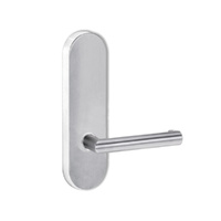 Lockwood Door Handle Round End Plate With 155 Lever Satin Chrome 2805/155SC