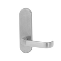 Lockwood Door Handle Round End Plate With 74 Lever Satin Chrome 2805/74SC