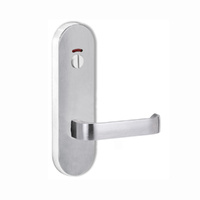 Lockwood Door Handle Round End Plate With Privacy Indicator Emergency Turn 131 Lever Satin Chrome