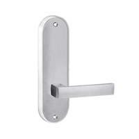 Lockwood Door Handle Round End Plate With 101 Lever Satin Chrome 2905/101SC