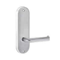 Lockwood Door Handle Round End Plate With 102 Lever Satin Chrome 2905/102SC
