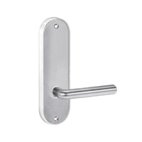 Lockwood Door Handle Round End Plate With 104 Lever Satin Chrome 2905/104SC