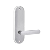 Lockwood Door Handle Round End Plate With 106 Lever Satin Chrome 2905/106SC