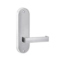 Lockwood Door Handle Round End Plate With 111 Lever Satin Chrome 2905/111SC
