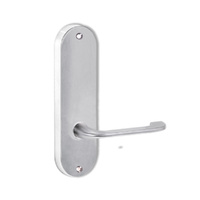 Lockwood Door Handle Round End Plate With 115 Lever Satin Chrome 2905/115SC