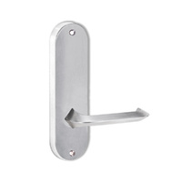 Lockwood Door Handle Round End Plate With 116 Lever Satin Chrome 2905/116SC