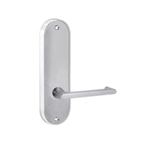 Lockwood Door Handle Round End Plate With 118 Lever Satin Chrome 2905/118SC
