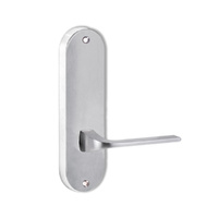 Lockwood Door Handle Round End Plate With 123 Lever Satin Chrome 2905/123SC