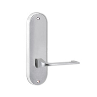 Lockwood Door Handle Round End Plate With 124 Lever Satin Chrome 2905/124SC
