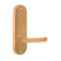 Lockwood Round End Plate with 70 Lever Architectural Bronze Unlacquered 2905/70AU