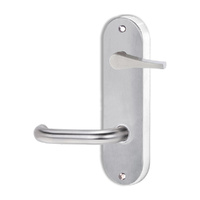 Lockwood 2939 Round End Plate With Disabled Turn and 70 Lever Right Hand Satin Chrome 2939/70RSC