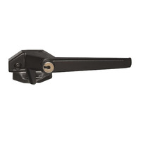 Interlock Wedgeless Deluxe Window Handle Lockable Right Hand Black 355B 