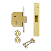 Chubb Union Mortice Door Lock Deadlock 80mm Polished Brass 3G11580PB