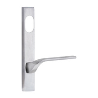 Lockwood 4801 Square End Plate With Cylinder Hole and 122 Lever Left Hand Satin Chrome 4801/122LSC