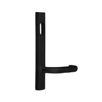 Lockwood Square End Plate Concealed Fix With Cylinder Hole & 70 Lever Matt Black 4801/70PCMB