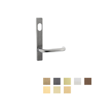 Lockwood 4801 Square End Plate with Cylinder Hole & 70 Lever - Available in Various Finishes