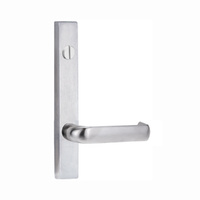 Lockwood Door Handle Square End Plate With Emergency Turn & 77 Lever Satin Chrome 4803/77SC