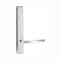 Lockwood Door Handle Square End Plate With Emergency Turn & 97 Lever Satin Chrome 4803/97SC