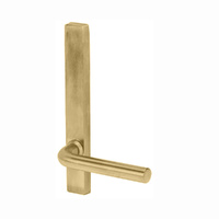 Lockwood Door Handle Square End Plate With 97 Lever Polished Brass Unlacquered
