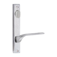Lockwood 4904 Square End Plate With Turn and 122 Lever Left Hand Satin Chrome 4904/122LSC