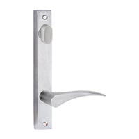 Lockwood 4904 Square End Plate With Turn and 153 Lever Left Hand Satin Chrome 4904/153LSC