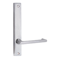 Lockwood 4905 Square End Plate with 118 Lever Satin Chrome 4905/118SC