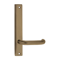 Lockwood Furniture Narrow Square End Plate Visible Fix with 70 Lever Aged Brass 4905/70AG