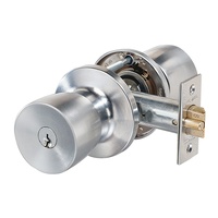 Lockwood 530 Series Entrance Escape Knob Set Satin Chrome Fire Rated Kd 529SC 