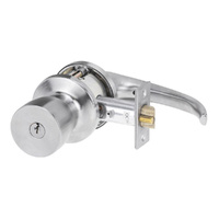 Lockwood Classroom Knob and Lever Lock Set Satin Chrome 536-936SC