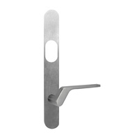 Lockwood 5601 Round End Plate With Cylinder Hole & 41 Lever Left Hand Satin Chrome 5601/41LSC