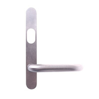 Lockwood 5601 Round End Plate with Cylinder Hole and 70 Lever Satin Chrome 5601/70SC