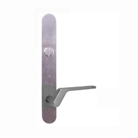 Lockwood Door Handle Round End Plate With Emergency Turn & 41 Lever Satin Chrome