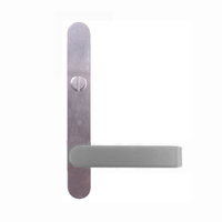 Lockwood Door Handle Round End Plate With Emergency Turn & 59 Lever Satin Chrome 5603/59SC