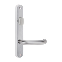 Lockwood 5704 Round End Plate With Turn and 70 Lever Satin Chrome 5704/70SC