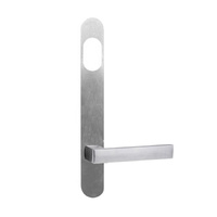 Lockwood 5801 Round End Plate With Cylinder Hole & 101 Lever Satin Chrome 5801/101SC