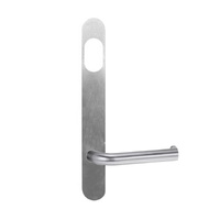 Lockwood 5801 Round End Plate With Cylinder Hole & 102 Lever Satin Chrome 5801/102SC
