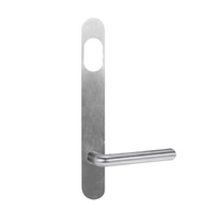 Lockwood 5801 Round End Plate With Cylinder Hole & 104 Lever Satin Chrome 5801/104SC