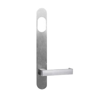 Lockwood 5801 Round End Plate With Cylinder Hole & 111 Lever Satin Chrome 5801/111SC