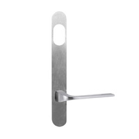 Lockwood 5801 Round End Plate With Cylinder Hole & 123 Lever Satin Chrome 5801/123SC