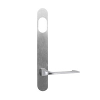 Lockwood 5801 Round End Plate With Cylinder Hole & 124 Lever Satin Chrome 5801/124SC