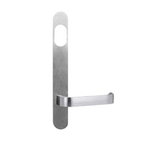 Lockwood 5801 Round End Plate With Cylinder Hole & 131 Lever Satin Chrome 5801/131SC
