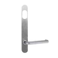 Lockwood 5801 Round End Plate With Cylinder Hole & 144 Lever Satin Chrome 5801/144SC