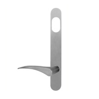 Lockwood 5801 Round End Plate With Cylinder Hole & 153 Lever Right Hand Satin Chrome 5801/153RSC