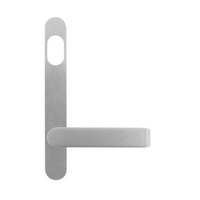 Lockwood 5801 Round End Plate with Cylinder Hole and 59 Lever Satin Chrome 5801-59SC