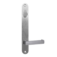 Lockwood 5904 Round End Plate With Turn and 101 Lever Satin Chrome 5904/101SC